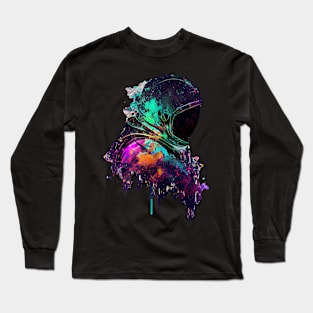 Outer Space Drippin Paint Art Fun Spaceman Long Sleeve T-Shirt